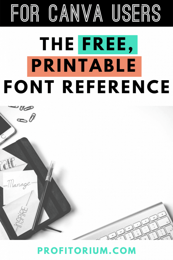 The Free, Printable Font Reference for Canva: No More Slow Scrolling to Find Fonts